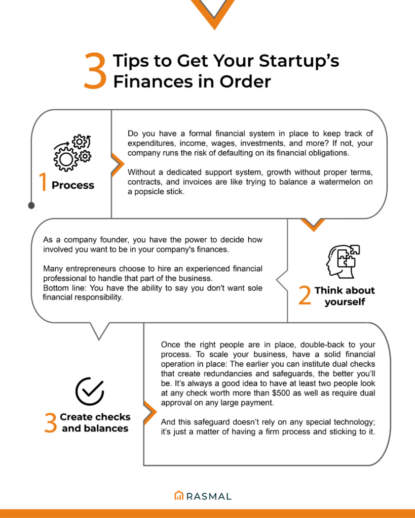 3 Tips to Get Your Startup’s Finances in Order Infographic