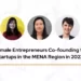 From Left to Right: Fatma El Shenawy Founder of Khazna Tech, Nancy Chen Founder of iMile Delivery, Rita Huang Zhen Founder of iMile Delivery, Derya Baran Founder of RedSea, Nadine Mezher Founder of Sarwa.