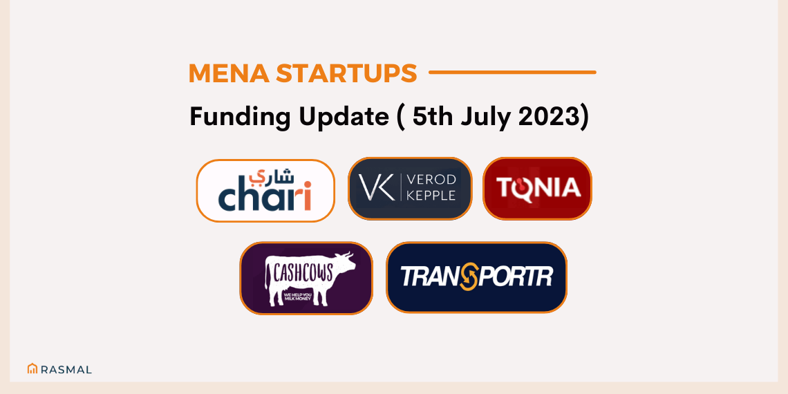 MENA Startups Daily Funding and Investment Update - 5th July 2023