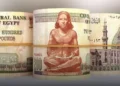 Egyptian banknotes - screenshot. A collection of Egyptian currency notes showcasing the country's rich history and cultural heritage.