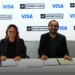 MoneyHash and Visa Team Member signing Contract