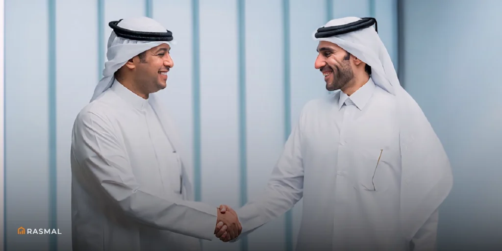 From left Abdullah Al Saleh, CEO of Sakan and Ahmad Al-Khanji, Co-Founder & CEO of hapondo